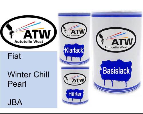 Fiat, Winter Chill Pearl, JBA: 500ml Lackdose + 500ml Klarlack + 250ml Härter - Set, von ATW Autoteile West.